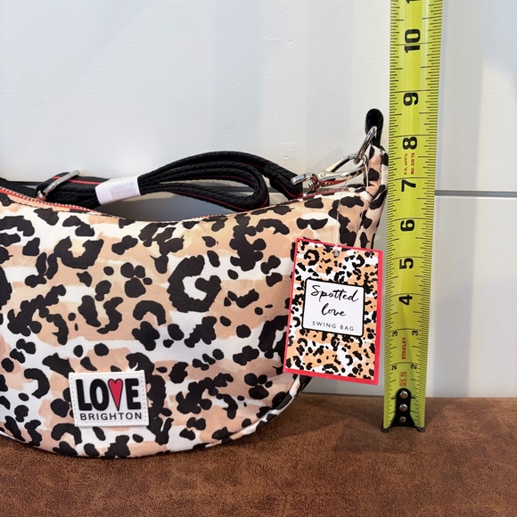 Brighton Love Leopard Swing Bag NWT Y2K Coquette Nylon Crossbody - Picture 6 of 8